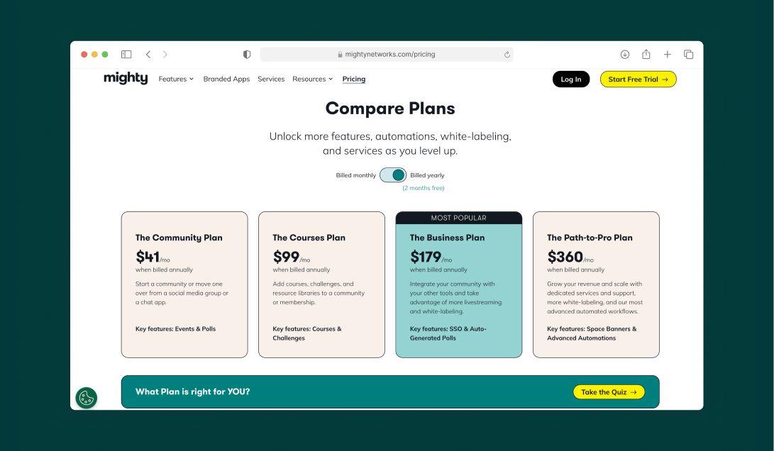 Mighty Networks Pricing