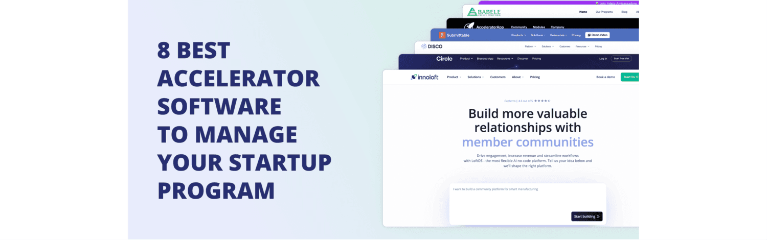 Article image 8 Best Accelerator Software to Manage Your Startup Program in 2026